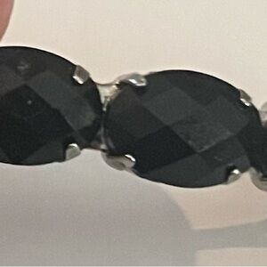 Vintage Black Faceted Hair Clip/Barrette